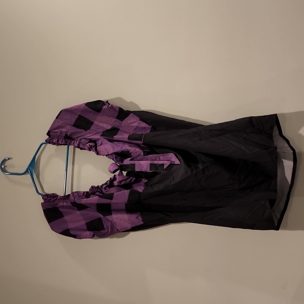 NWT Purple & Black Plaid Top 5x